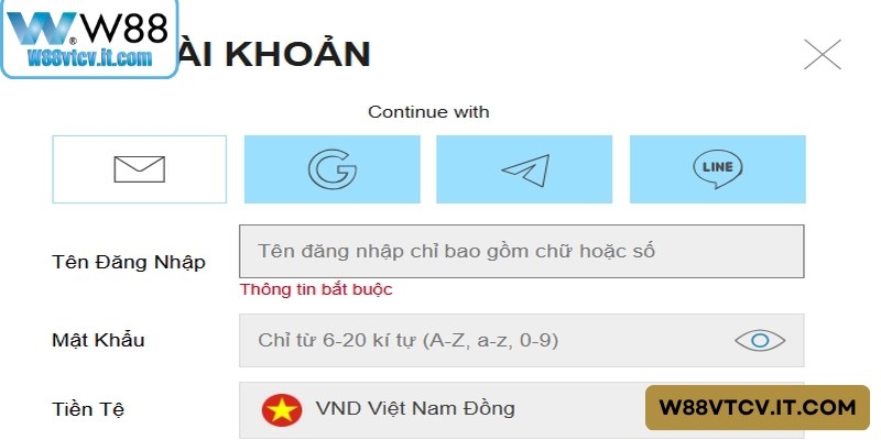 Hướng dẫn chi tiết cách điền thông tin đăng ký W88 chính xác Hướng dẫn chi tiết cách điền thông tin đăng ký W88 chính xác