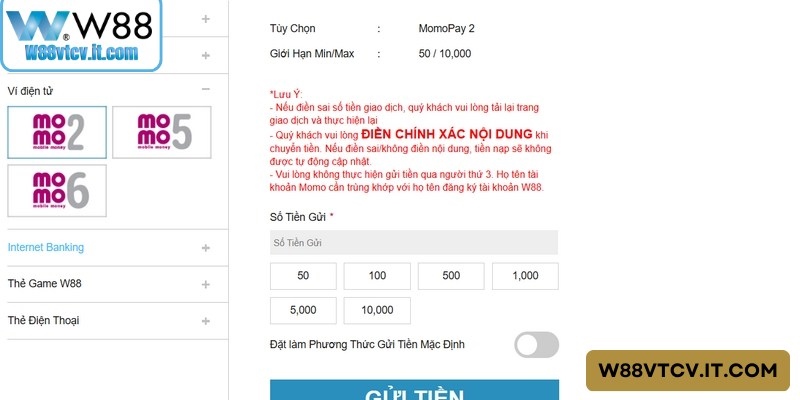 Nạp tiền W88 thực sự là quy trình an toàn, minh bạch và chuyên nghiệp Nạp tiền W88 thực sự là quy trình an toàn, minh bạch và chuyên nghiệp